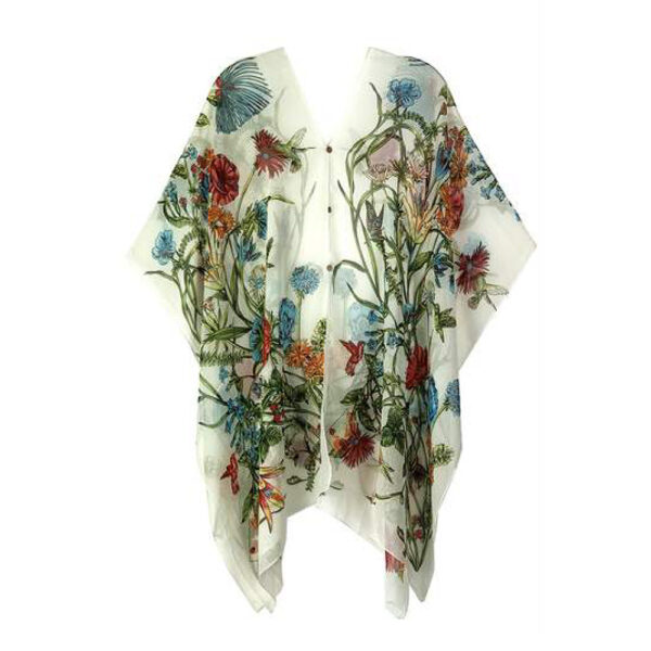 White Floral Cover-up